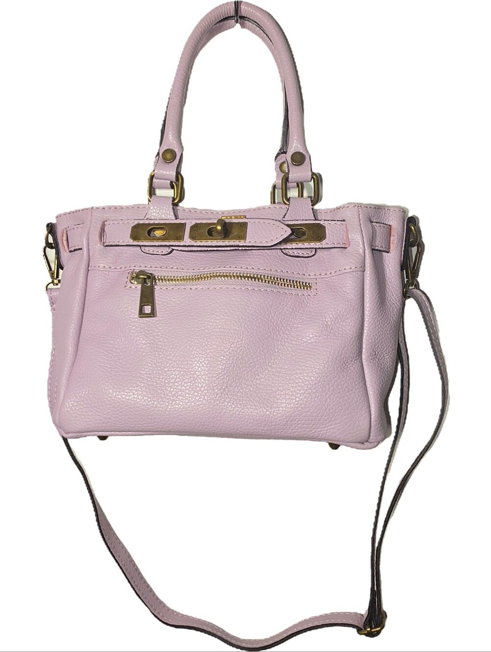 Genuine Leather Stylish Lilac Satchel Handbag / Shoulder bag - Picture 5 of 9